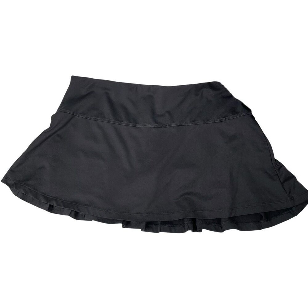 Lucky in Love pleated back skorts skirt Size M black pickleball tennis golf
